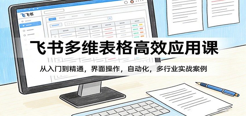 飞书多维表格高效应用课:从入门到精通,界面操作,自动化,多行业实战案例-梦清研习社