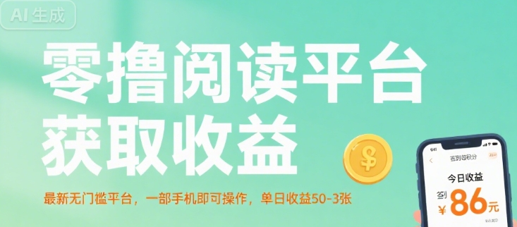 零撸阅读平台获取收益,最新无门槛平台,一部手机即可操作,单日收益50-3张【揭秘】-梦清研习社