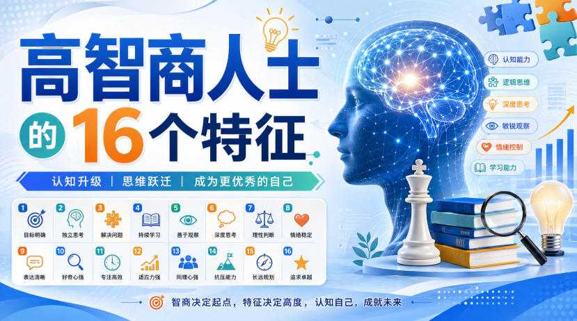 付费文章:高智商人士的16个特征-梦清研习社