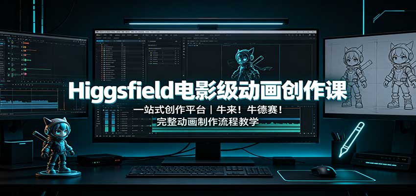 Higgsfield电影级动画创作课：一站式创作平台，牛来！牛德赛！完整动画制作流程教学-梦清研习社