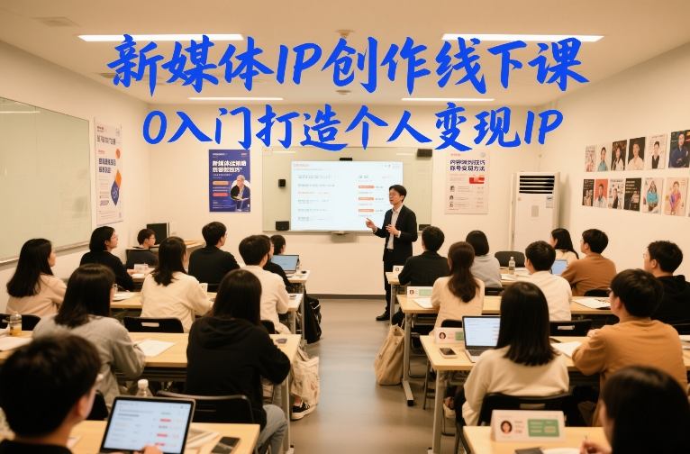 新媒体IP创作线下课,0入门打造个人变现IP-梦清研习社