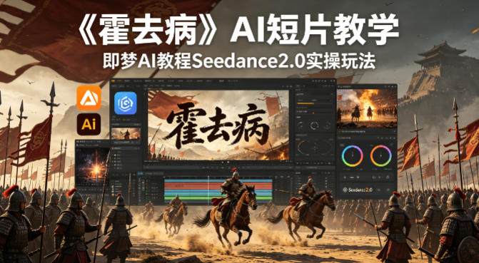《霍去病》AI短片教学，即梦AI教程Seedance2.0实操玩法-梦清研习社