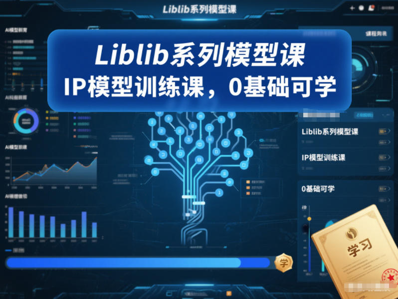 Liblib系列模型课,IP模型训练课,0基础可学-梦清研习社