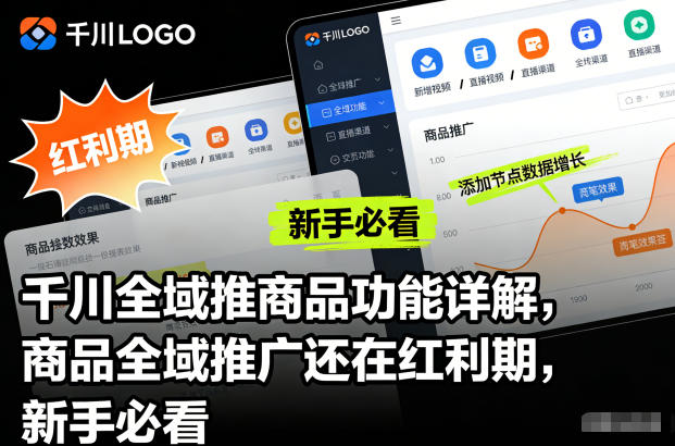 千川全域推商品功能详解,商品全域推广还在红利期,新手必看-梦清研习社