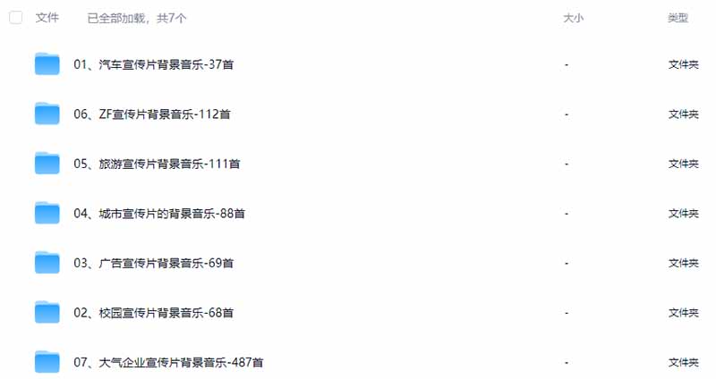 图片[3]-某宝付费购买，常用6G音效合集！970+首宣传片背景音乐，无版权可商用大气素材，分类清晰，高质量内容-梦清研习社