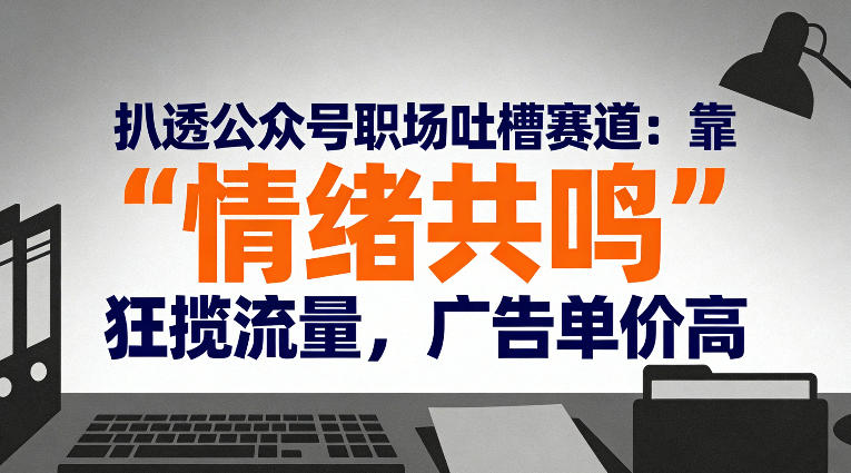 扒透公众号职场吐槽赛道:靠“情绪共鸣”狂揽流量,广告单价高-梦清研习社