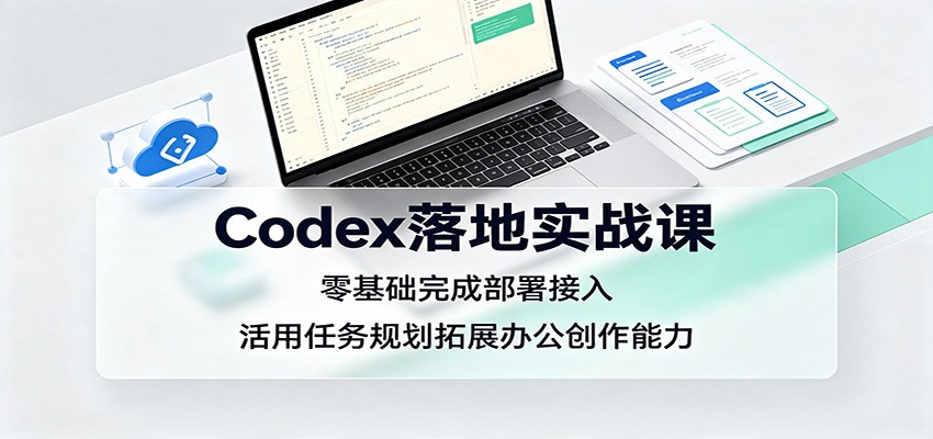 Codex落地实战课：零基础完成部署接入，活用任务规划拓展办公创作能力-梦清研习社
