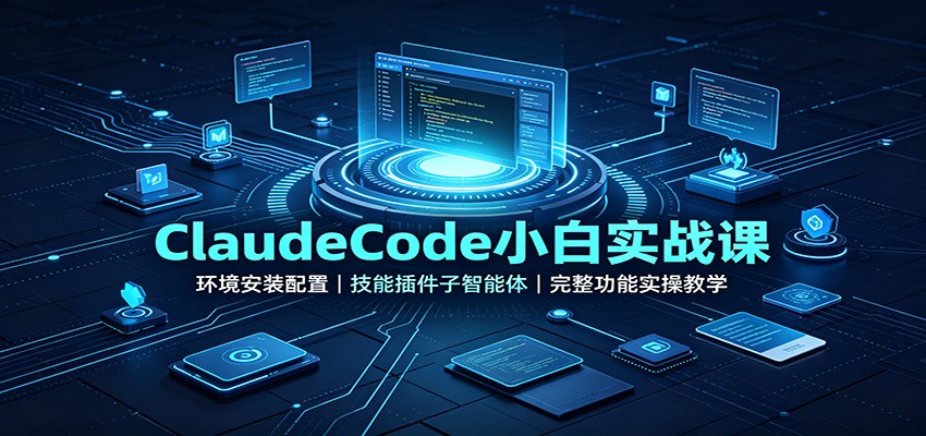 ClaudeCode小白实战课：环境安装配置，技能插件子智能体，完整功能实操教学-梦清研习社