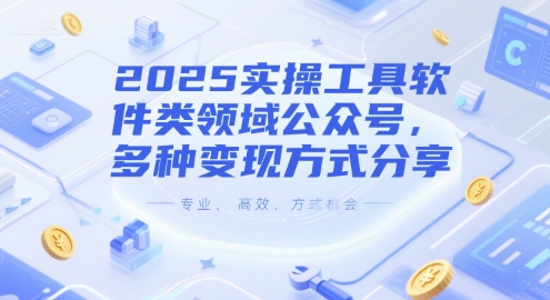 2025实操工具软件类领域公众号,多种变现方式分享-梦清研习社