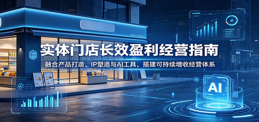 实体门店长效盈利经营指南：融合产品打造、IP塑造与AI工具，搭建可持续增收经营体系-梦清研习社