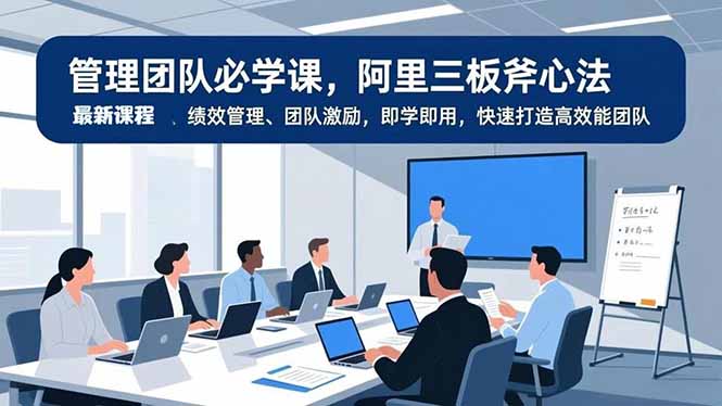 管理团队必学课，阿里三板斧心法、绩效管理、团队激励，即学即用，快速打造高效能团队-梦清研习社