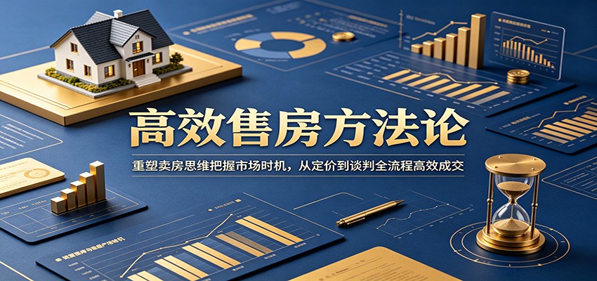 高效售房方法论：重塑卖房思维把握市场时机，从定价到谈判全流程高效成交-梦清研习社