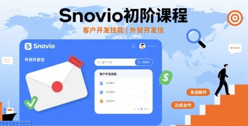 Snovio初阶课程,客户开发技能,外贸开发信-梦清研习社