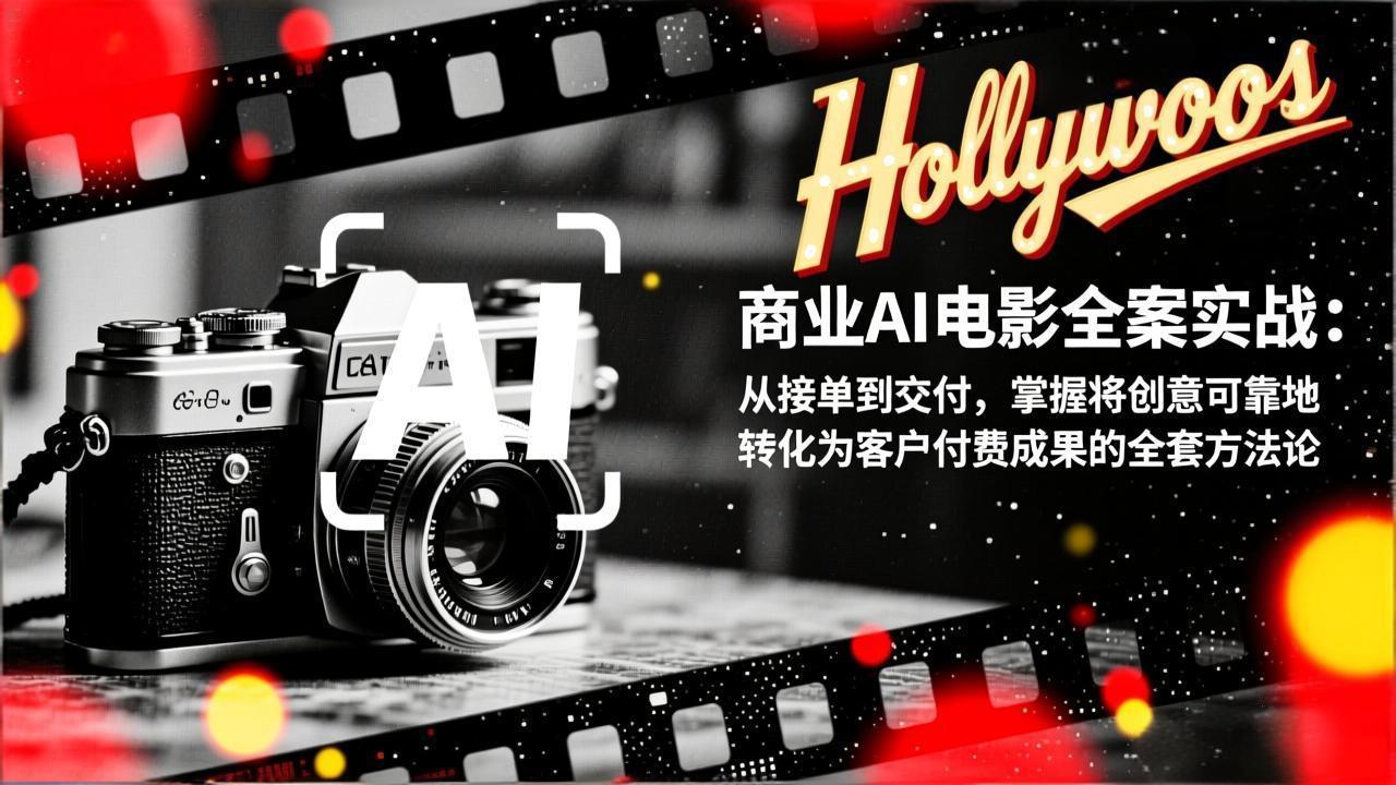 商业AI电影全案实战：从接单到交付，掌握将创意可靠地转化为客户付费成果的全套方法论-梦清研习社