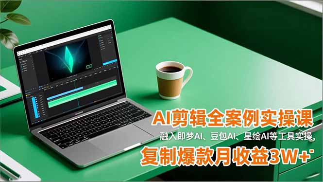 AI剪辑全案例实操课，融入即梦AI、豆包AI、星绘AI等工具实操，复制爆款月收益3W+-梦清研习社