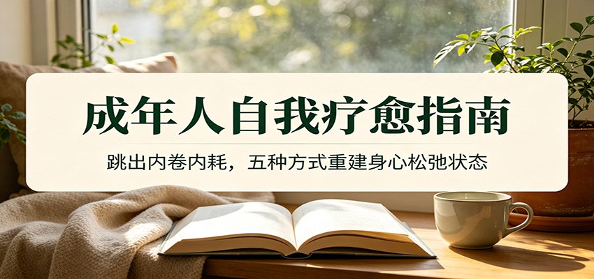 成年人自我疗愈指南：跳出内卷内耗，五种方式重建身心松弛状态-梦清研习社