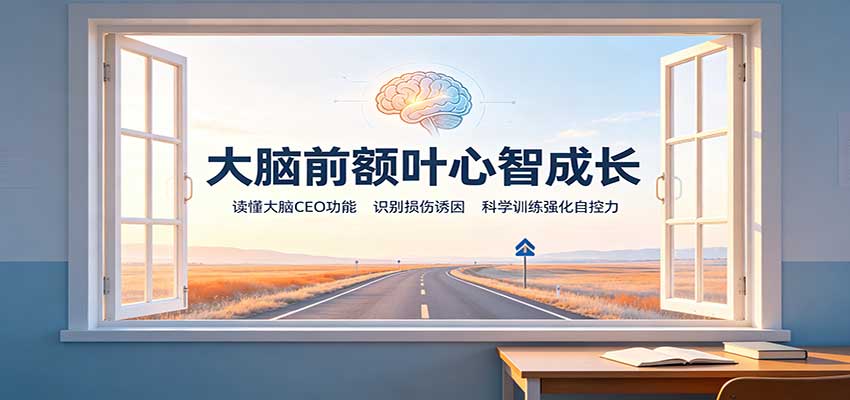 大脑前额叶心智成长：读懂大脑CEO功能，识别损伤诱因，科学训练强化自控力-梦清研习社