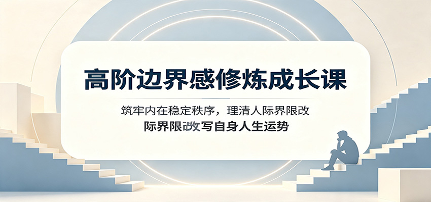 高阶边界感修炼成长课：筑牢内在稳定秩序，理清人际界限改写自身人生运势-梦清研习社
