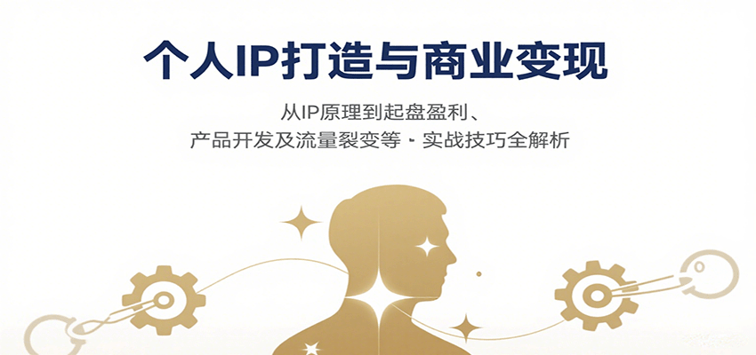 个人IP打造与商业变现,从IP原理到起盘盈利、产品开发及流量裂变等实战技巧全解析-梦清研习社
