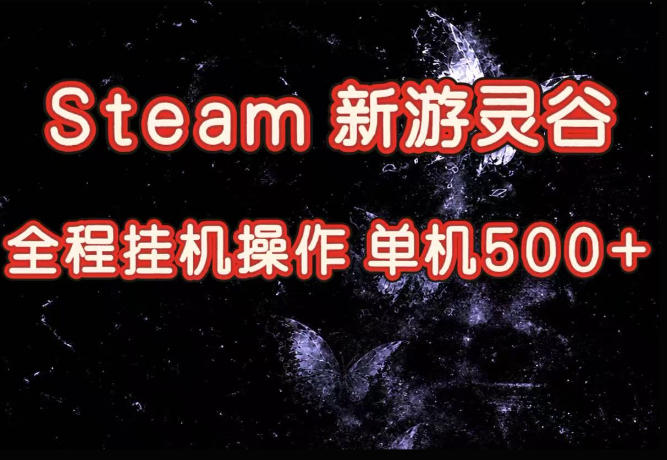 Steam新游灵谷实测，单窗口日入超百，矩阵批量跑号可以放大产出，全套实操思路给到，上手直接做【揭秘】-梦清研习社