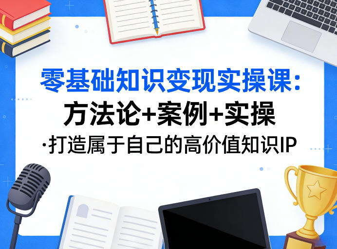 零基础知识变现实操课，方法论+案例+实操，打造属于自己的高价值知识IP-梦清研习社