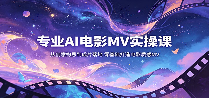 专业AI电影MV实操课：从创意构思到成片落地，零基础打造电影质感MV-梦清研习社