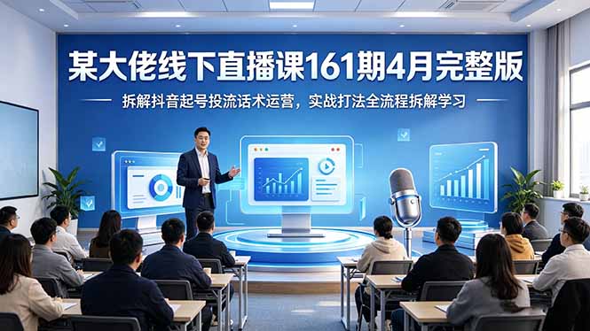 某大佬线下直播课161期4月完整版，拆解抖音起号投流话术运营，实战打法全流程拆解学习-梦清研习社