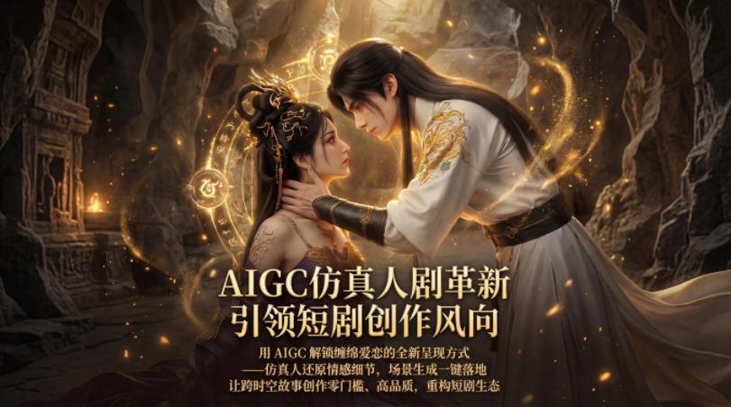 AIGC仿真人《合欢宗》短剧教学，用AIGC解锁缠绵爱恋的全新呈现方式，让跨时空故事创作零门槛、高品质，重构短剧生态-梦清研习社