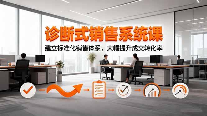 诊断式销售系统课，建立标准化销售体系，大幅提升成交转化率-梦清研习社