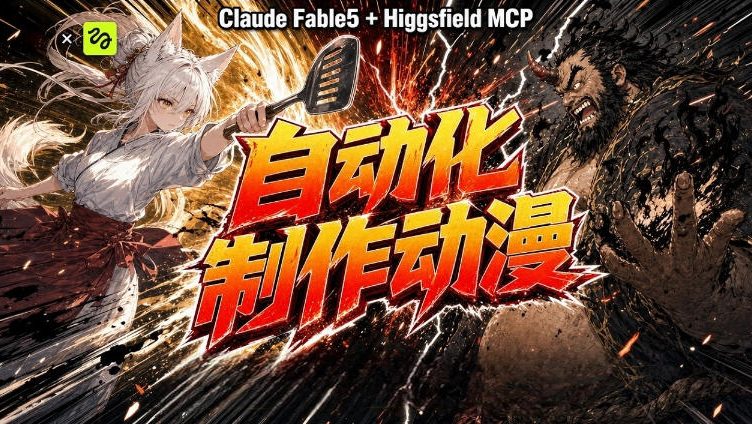 AI自动化动漫制作!Claude Fable 5接入Higgsfield MCP,直接生成完整创意内容-梦清研习社