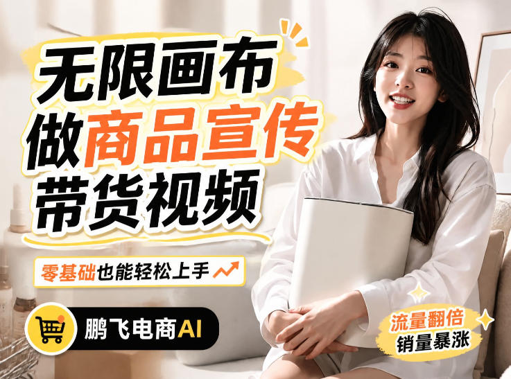 不用模特不用拍,AI生成电商带货视频|无限画布从0到1搭建教程,全程实操演示,新手也能跟着落地-梦清研习社