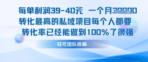 每单利润40一个月7k+转化最高的私域项目，每个人都要的产品转化率已经能做到100%-梦清研习社