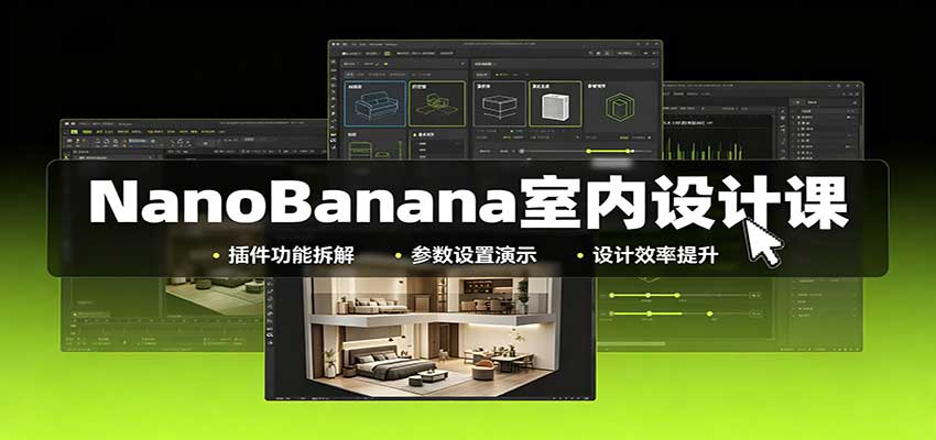 NanoBanana室内设计课：无限画布配置，插件实操，生图改图视频制作-梦清研习社