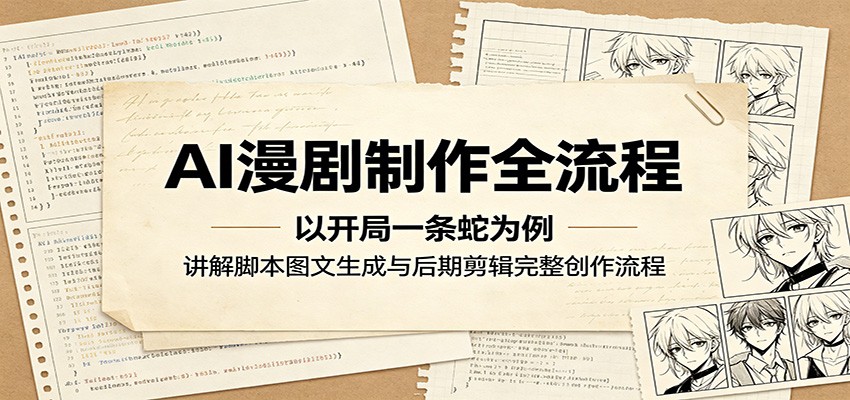 AI漫剧制作全流程：以开局一条蛇为例，讲解脚本图文生成与后期剪辑完整创作流程-梦清研习社