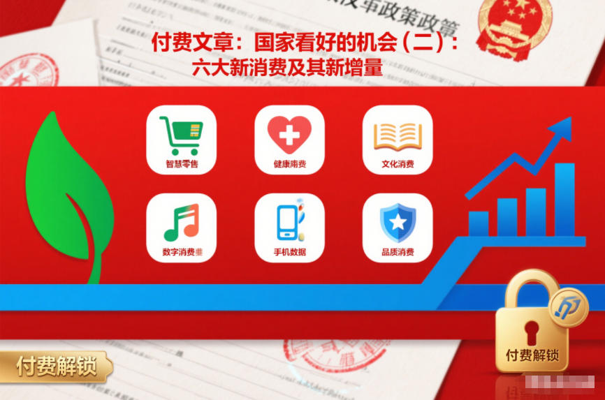 付费文章：国家看好的机会(二)：六大新消费及其新增量-梦清研习社