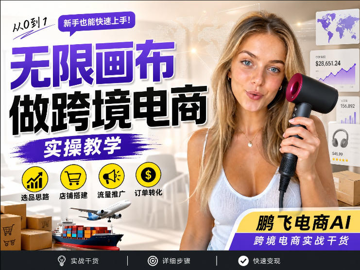 【跨境电商必备】AI无线画布制作商品宣传视频，四步搞定，无线画布工作流，操作简单好上手-梦清研习社