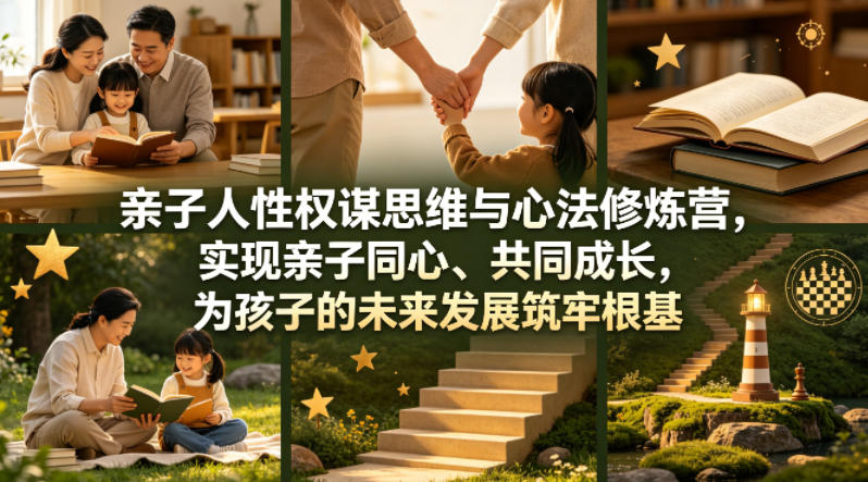 亲子人性权谋思维与心法修炼营，实现亲子同心、共同成长，为孩子的未来发展筑牢根基【音频】-梦清研习社