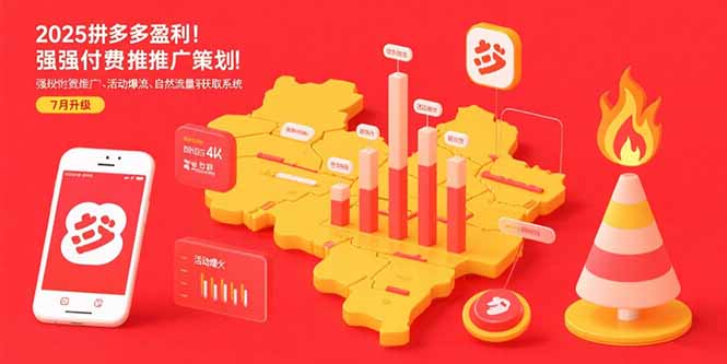 2025拼多多盈利地图:强付费推广策略/活动爆流/自然流量获取系统(7月更新-梦清研习社