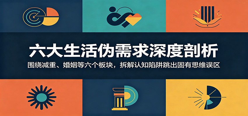 六大生活伪需求深度剖析：围绕减重、婚姻等六个板块，拆解认知陷阱跳出固有思维误区-梦清研习社