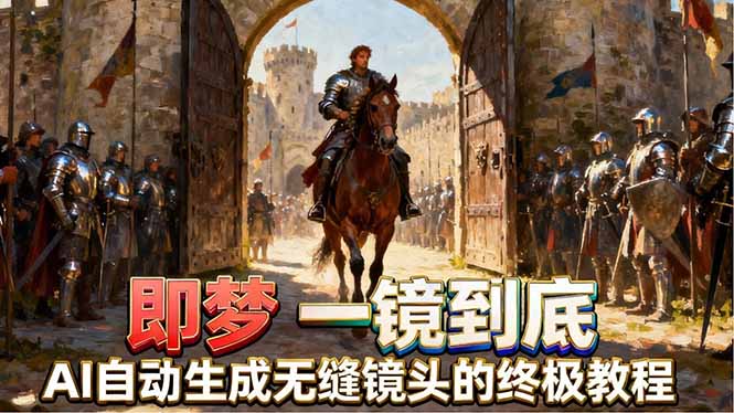 即梦AI一镜到底终极教程，智能补帧+运镜技巧，AI自动生成无缝丝滑长镜头高效出片-梦清研习社