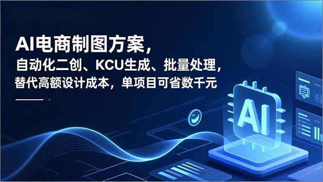 AI电商制图方案，自动化二创、SKU生成、批量处理，替代高额设计成本，单项目可省数千元-梦清研习社
