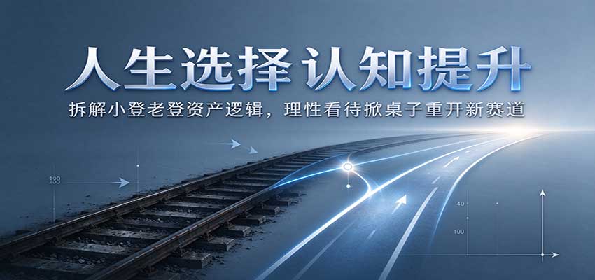 人生选择认知提升:拆解小登老登资产逻辑,理性看待掀桌子重开新赛道-梦清研习社
