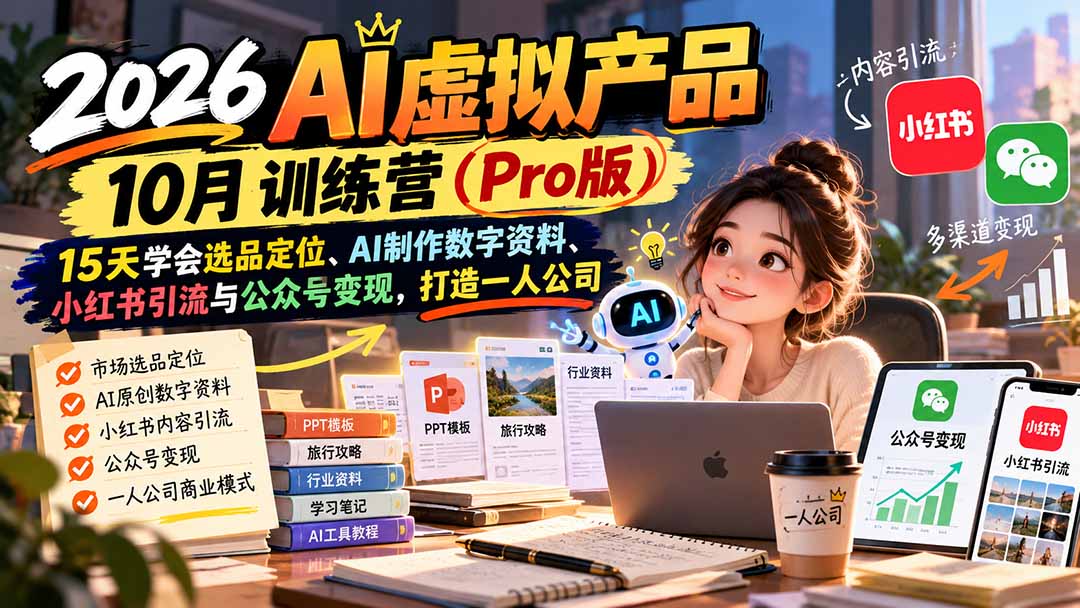 AI虚拟产品10月训练营(Pro版-梦清研习社