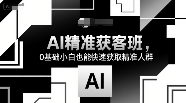 AI精准获客班，0基础小白也能快速获取精准人群-梦清研习社