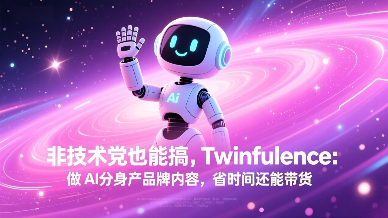 非技术党也能搞!Twinfluence:做 AI 分身产品牌内容,省时间还能带货-梦清研习社