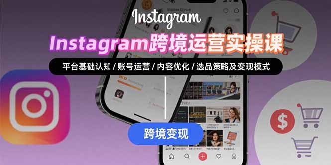 Instagram跨境运营实战：平台认知/账号运营/内容优化/选品策略及变现模式-梦清研习社
