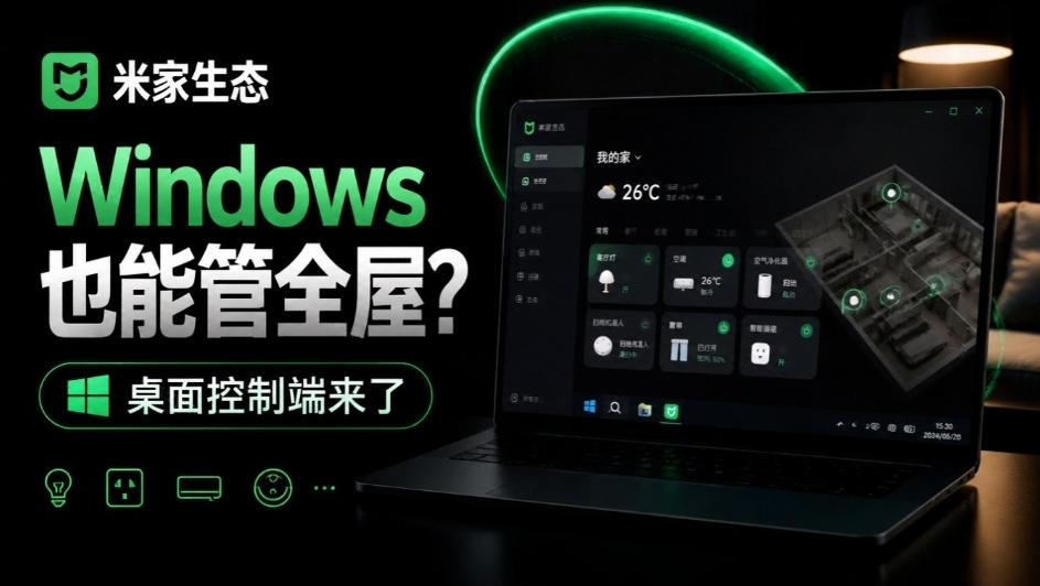 Windows电脑也能管全屋？这下真省心，米家生态桌面控制端来了，Github最新开源，MiHome-Windows-梦清研习社
