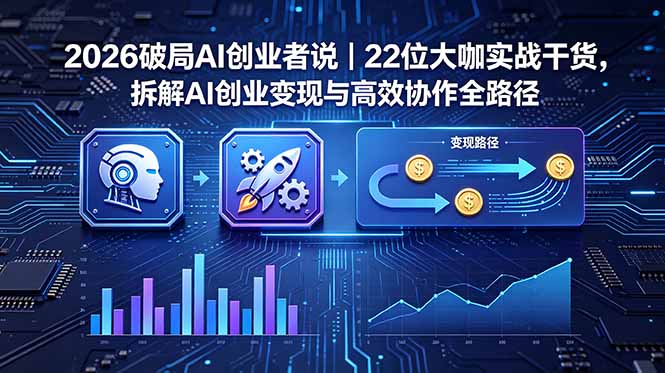 2026 破局 AI 创业者说｜22 位大咖实战干货，拆解 AI 创业变现与高效协作全路径-梦清研习社
