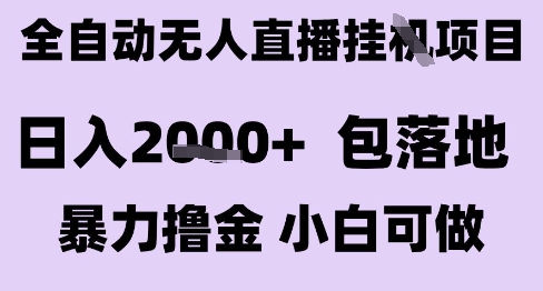 最新全自动抖音无人直播挂G项目,日入2k+ 包落地暴力撸金,小白可做【揭秘】-梦清研习社