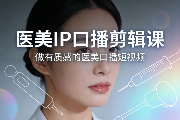 医美IP口播剪辑课，做有质感的医美口播短视频-梦清研习社